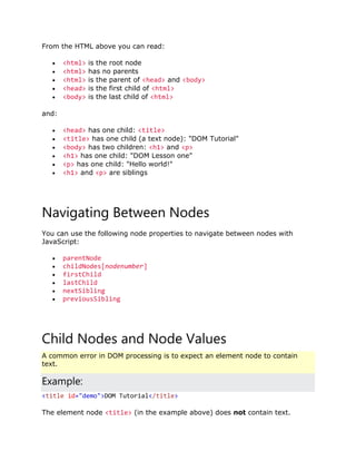 DOM(Document Object Model) in javascript | DOCX
