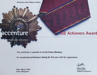 JSE Achiever Award Accenture