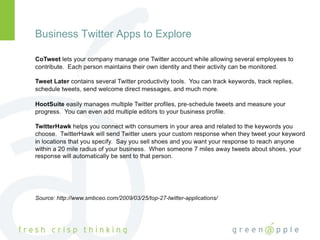 Business Twitter Apps to Explore 