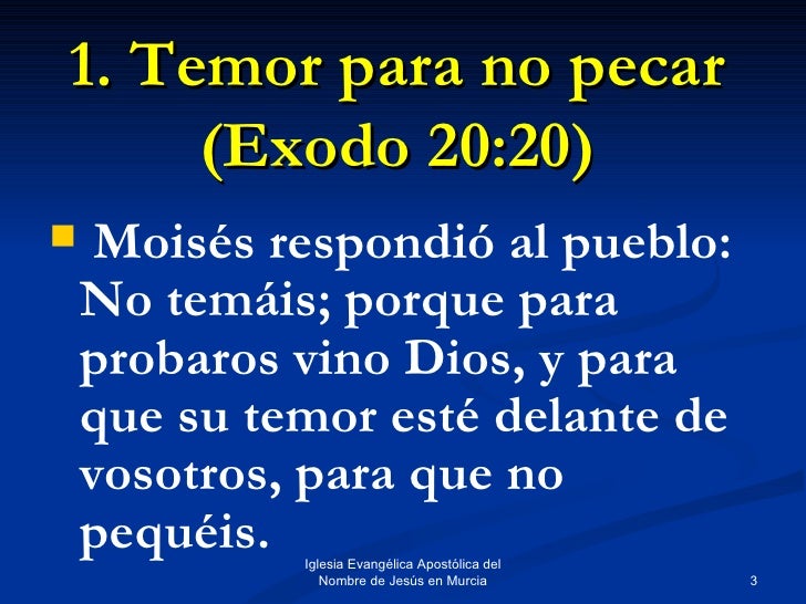 Diferentes fases del Temor Reverente