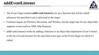 Event In JavaScript | PPTX