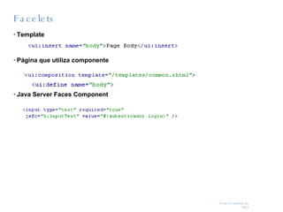 Facelets Template Página que utiliza componente Java Server Faces Component 