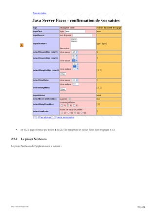 6




       •      en [6], la page obtenue par le lien 4 de [2]. Elle récapitule les saisies faites dans les pages 1 à 3.


2.7.2         Le projet Netbeans

Le projet Netbeans de l'application est le suivant :




http://tahe.developpez.com
                                                                                                                       99/424
 