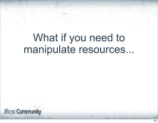 What if you need to
manipulate resources...




                          25
 