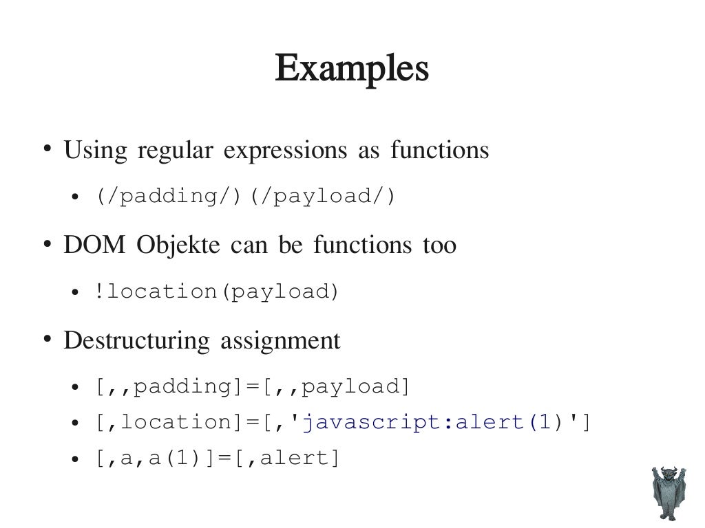 Examples Using regular expressions