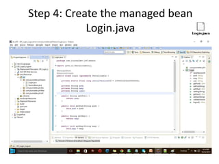 Jsf login logout project | PPTX
