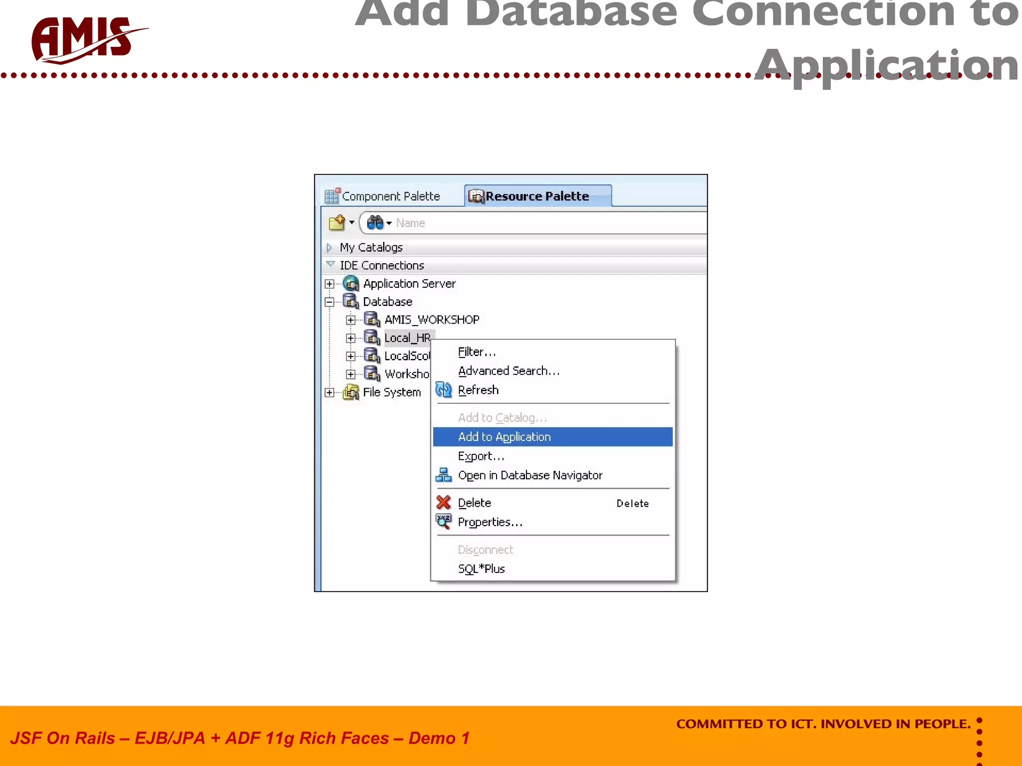 Add Database Connection to Application 