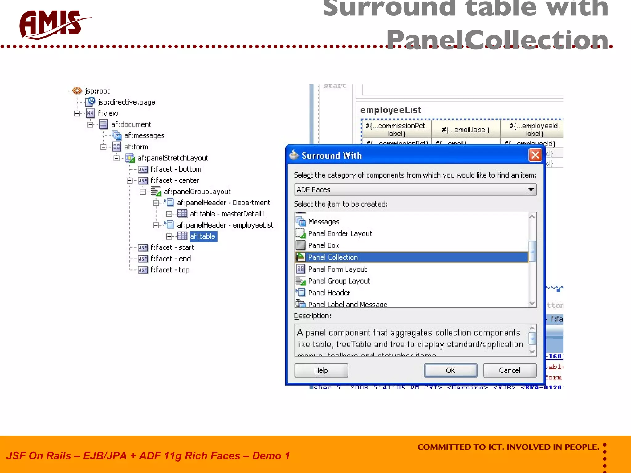 Surround table with PanelCollection 