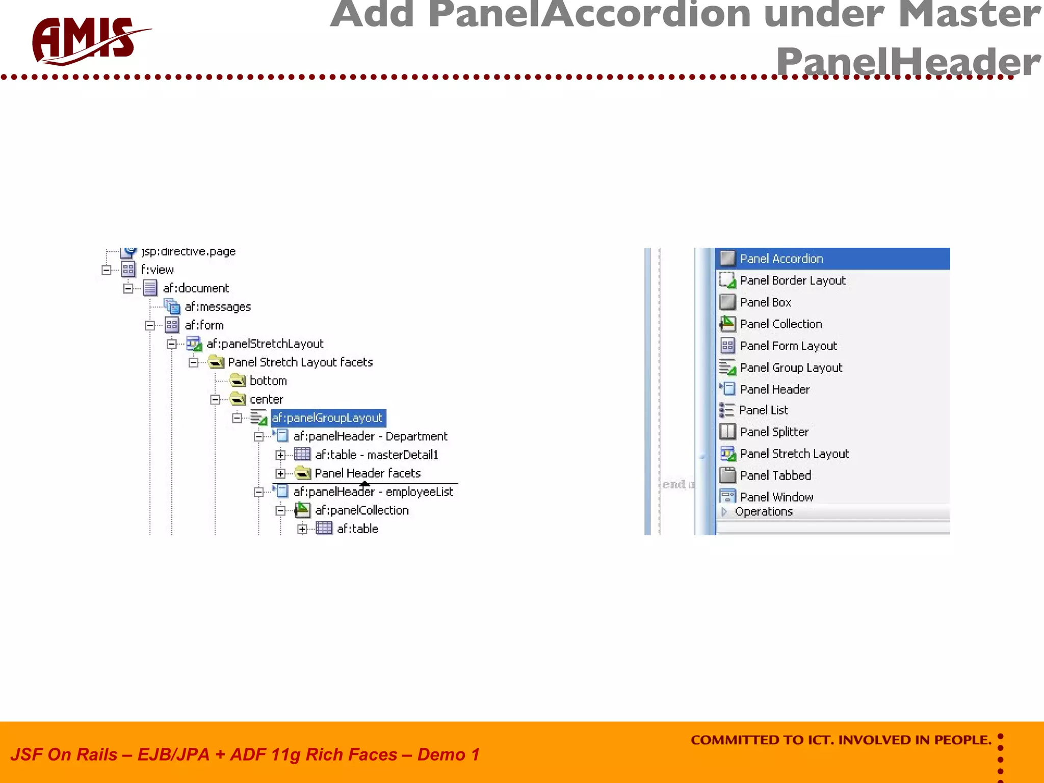 Add PanelAccordion under Master PanelHeader 