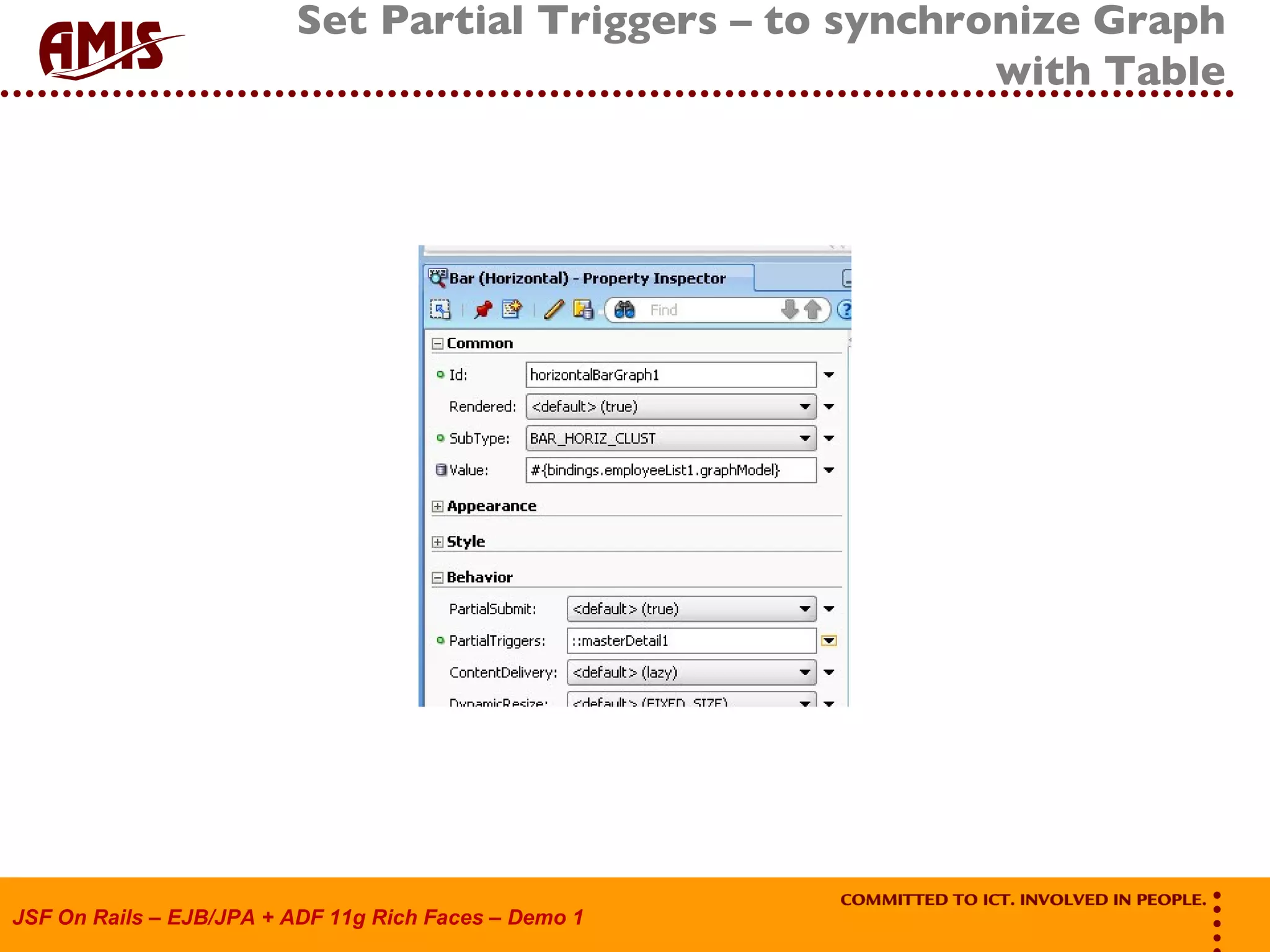 Set Partial Triggers – to synchronize Graph with Table 