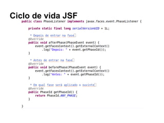 Ciclo de vida JSF
 