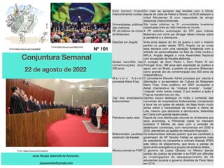 Conjuntura Semanal
22 de agosto de 2022
Jose Sergio Gabrielli de Azevedo.
jsgazevedo@gmail.com
EUA testam missil
intercont...