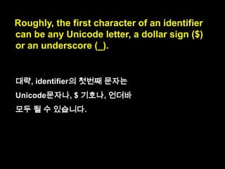For example, the name of a variable is an
identifier.

 