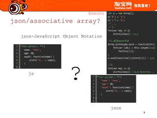 bonus:json/associative array?json-JavaScript Object Notation?jsjson