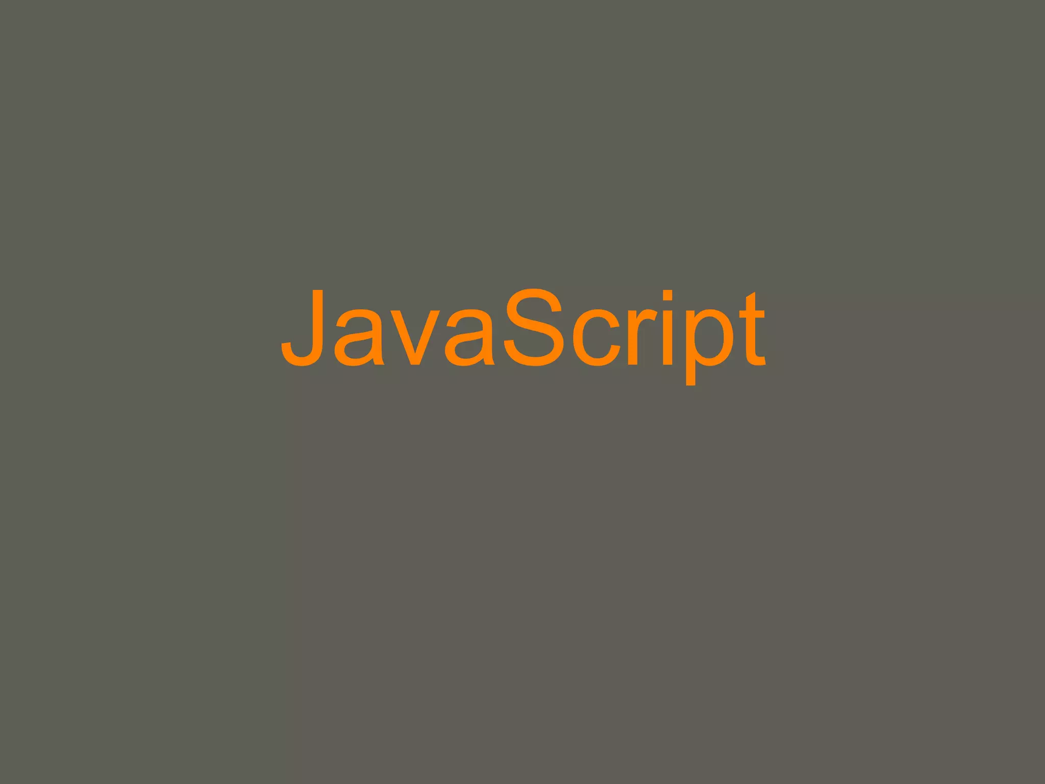 JavaScript 