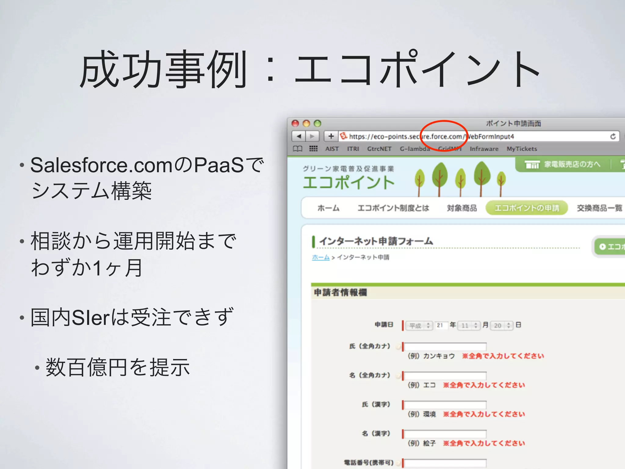 • Salesforce.com   PaaS


•
          1

•       SIer

    •
 