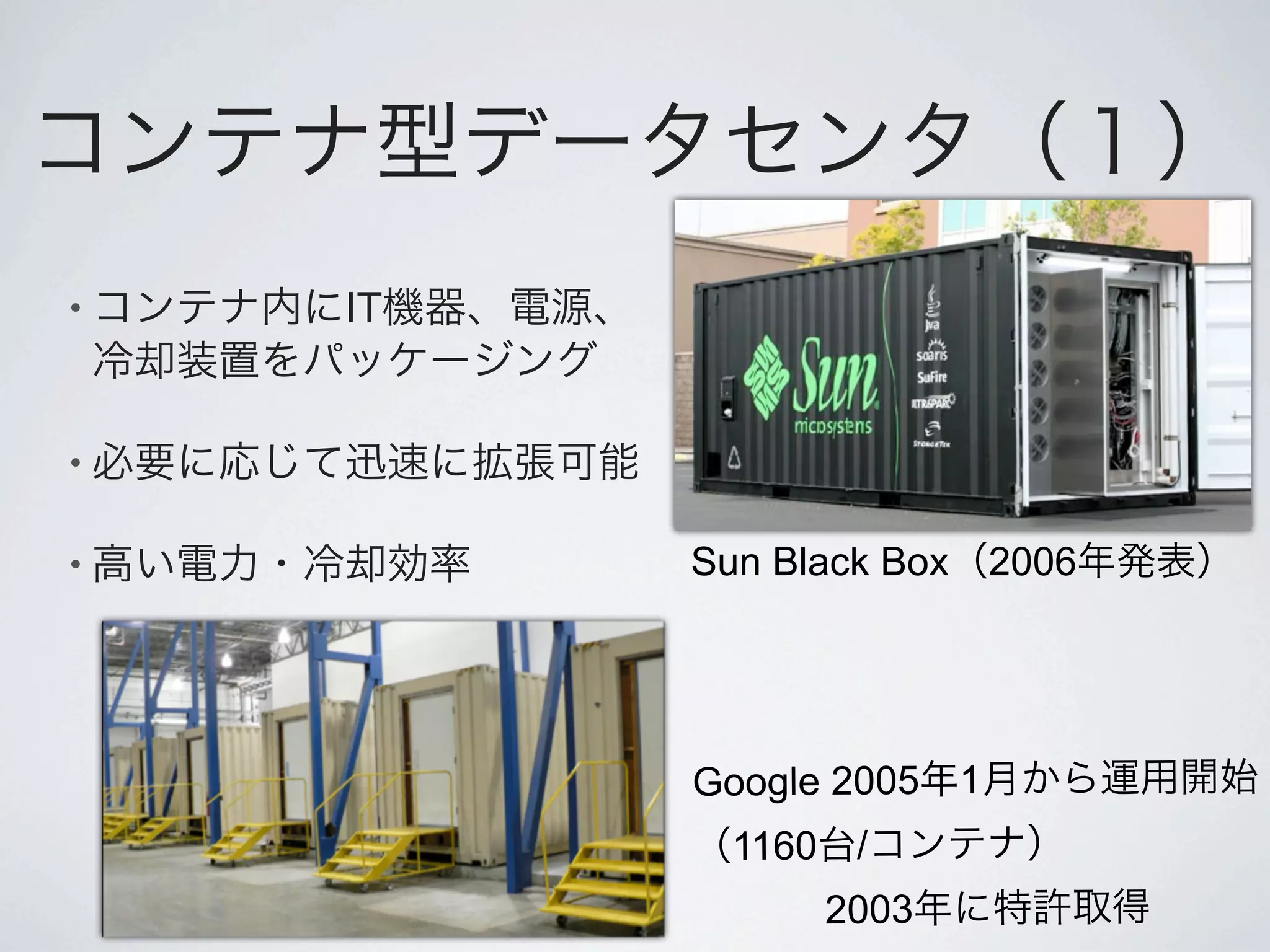 •   IT


•

•        Sun Black Box 2006




         Google 2005    1
          1160    /
                 2003
 