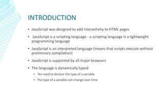 JavaScript Basics | PPTX