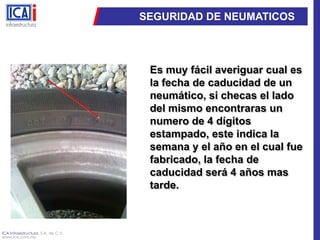SEGURIDAD DE NEUMATICOSEs muy fácil averiguar cual es la fecha de caducidad de un neumático, si checas el lado del mismo encontraras un numero de 4 dígitos estampado, este indica la semana y el año en el cual fue fabricado, la fecha de caducidad será 4 años mas tarde.