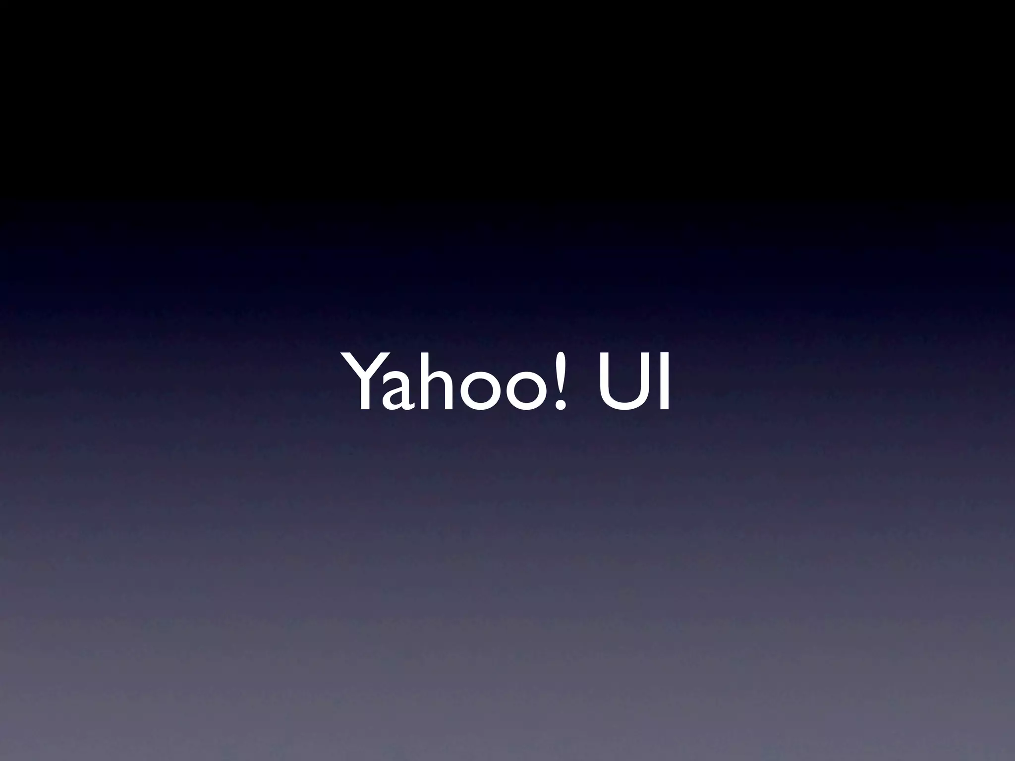 Yahoo! UI 