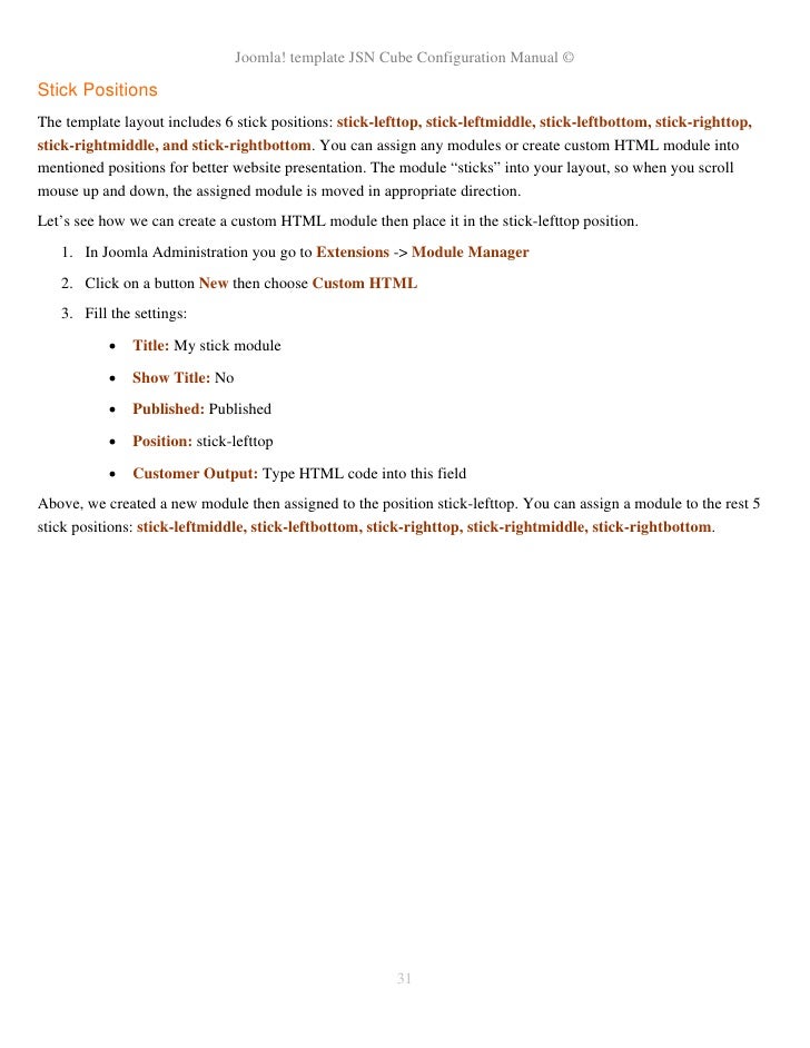 jsn cube configuration manual cube layout