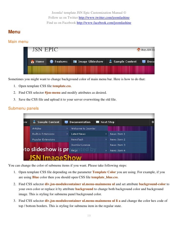 Jsn Epic Customization Manual