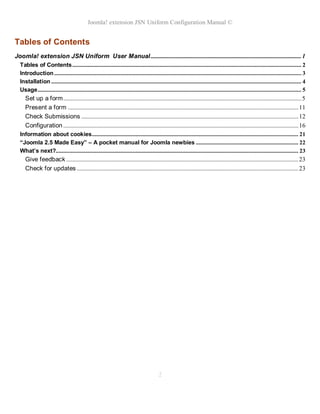 JSN UniForm Configuration Manual | PDF