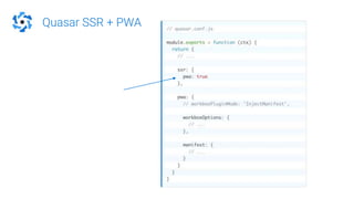 Quasar SSR + PWA
 