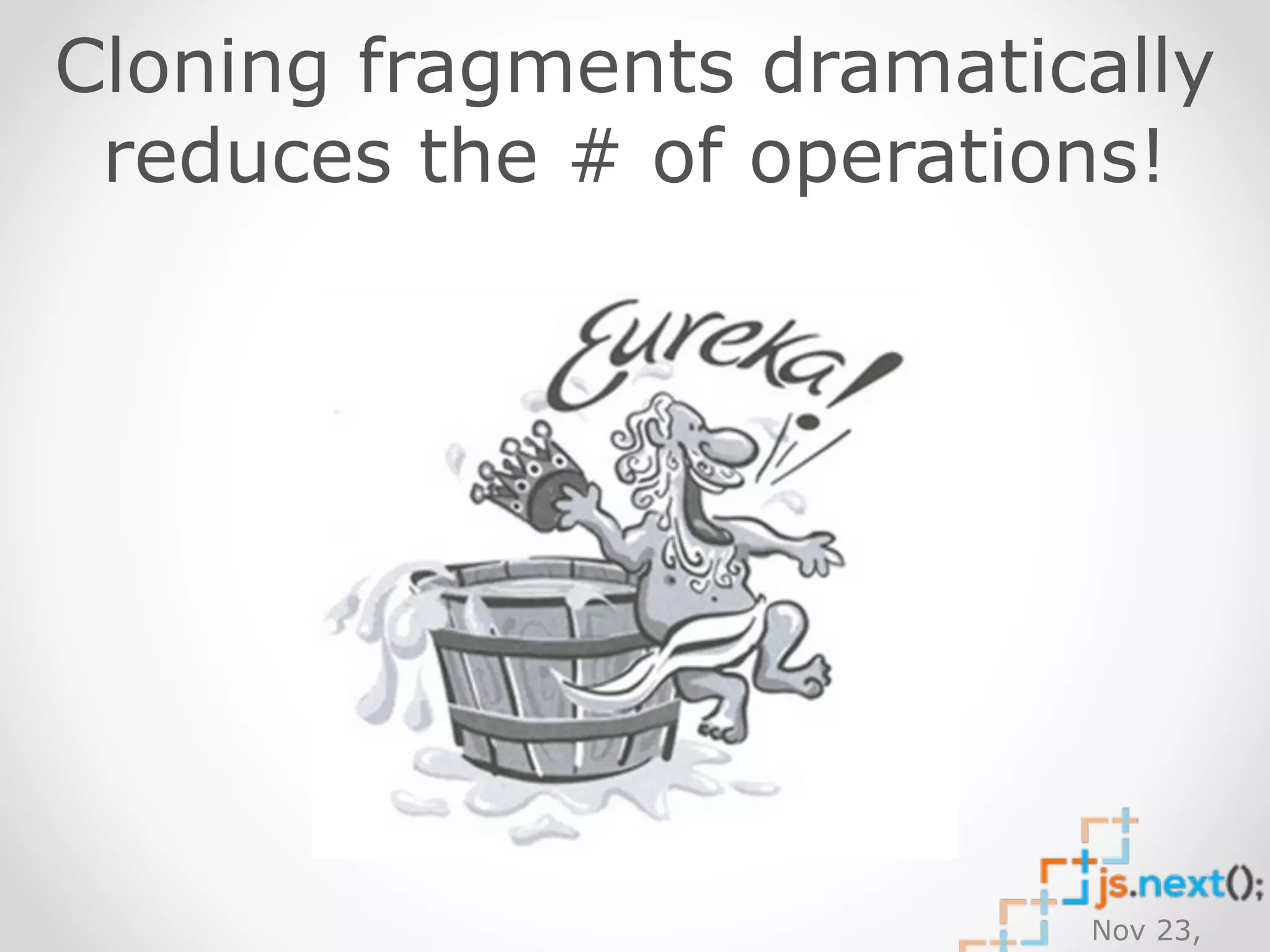 Cloning fragments dramatically 
reduces the # of operations! 
Nov 23, 
2014 
 