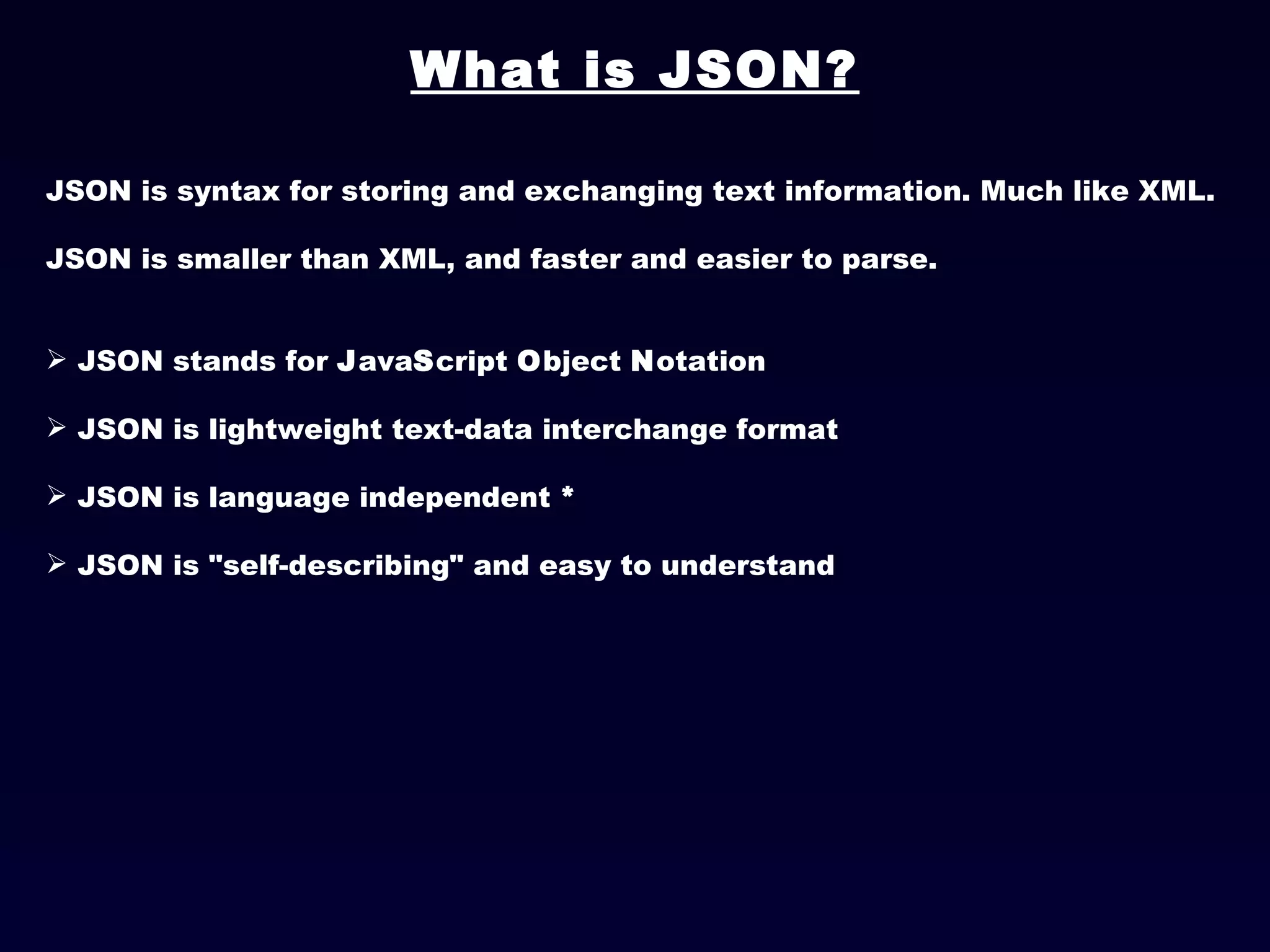 JavaScript Object Notation (JSON) | PPT