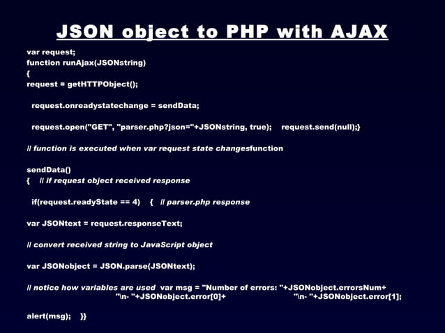 JavaScript Object Notation (JSON) | PPT