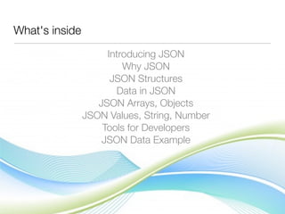 An Introduction to JSON JavaScript Object Notation | PPT