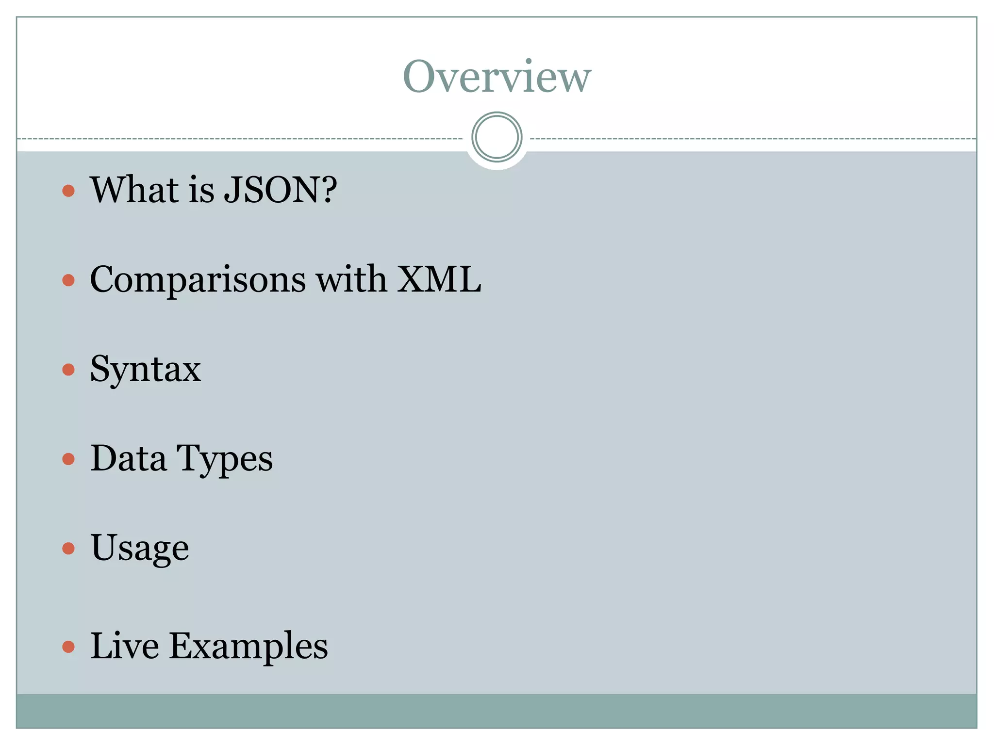 JSON: The Basics | PPTX