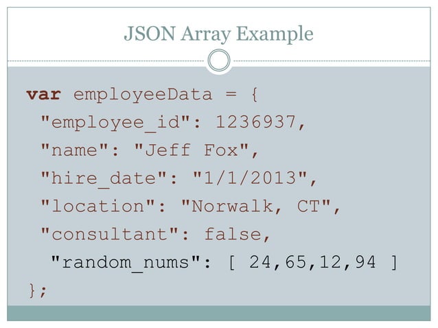 JSON: The Basics | PPT
