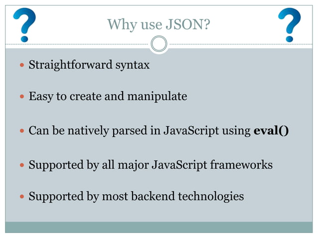 JSON: The Basics | PPT