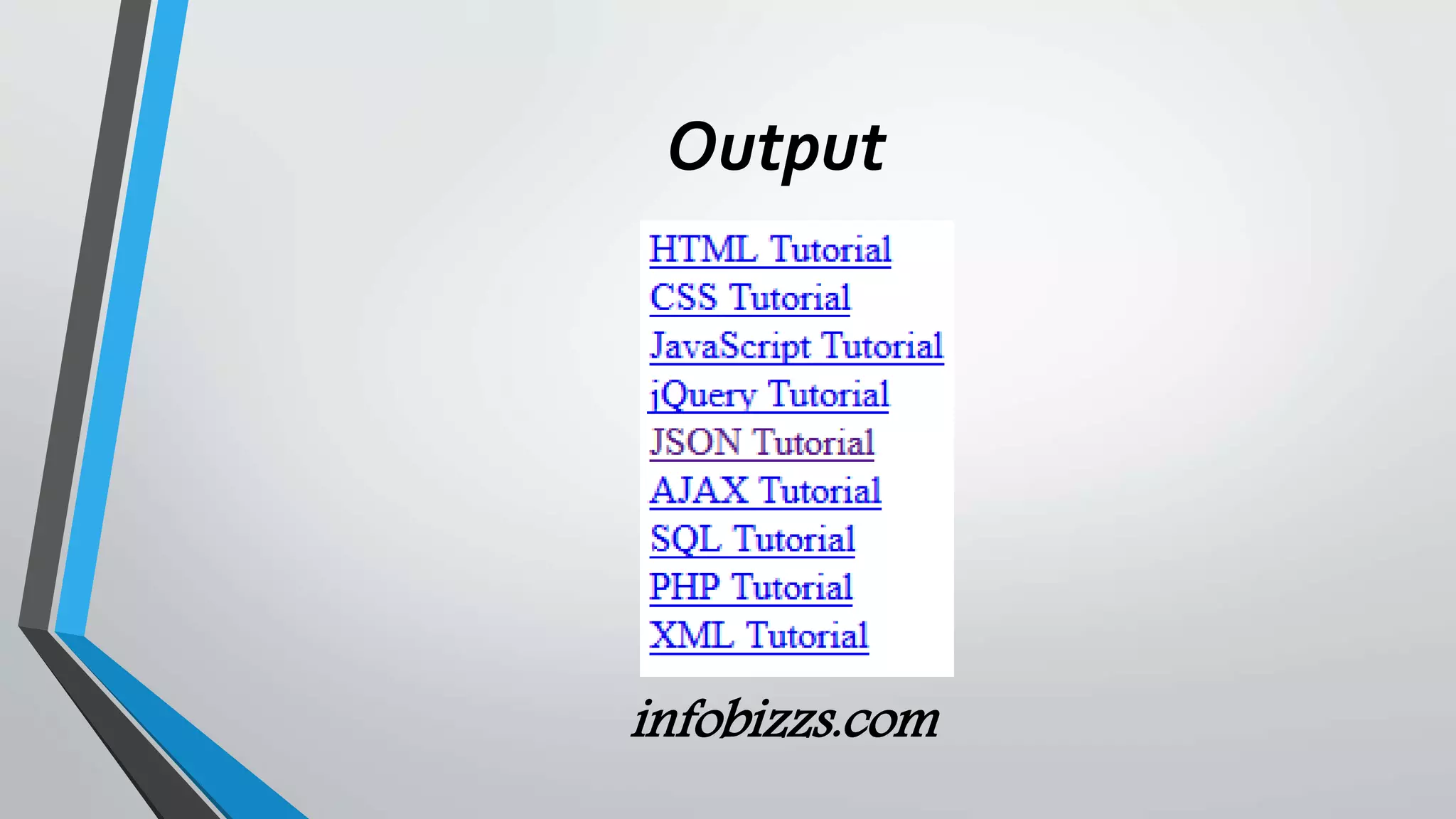 Output
infobizzs.com
 
