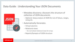 JSON and the Oracle Database | PPT