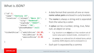 JSON and the Oracle Database | PPTX