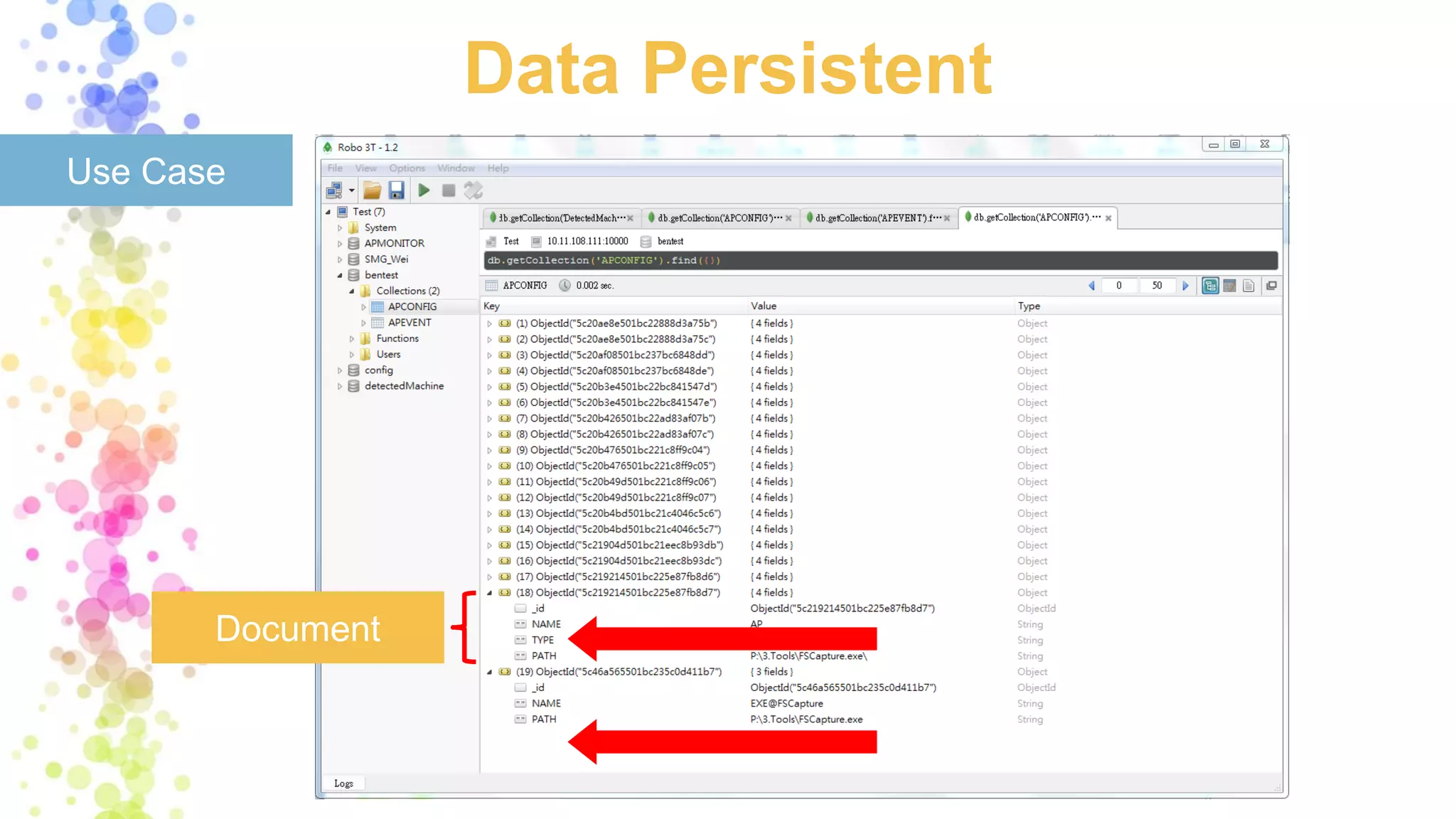 Use Case
Data Persistent
Document
 