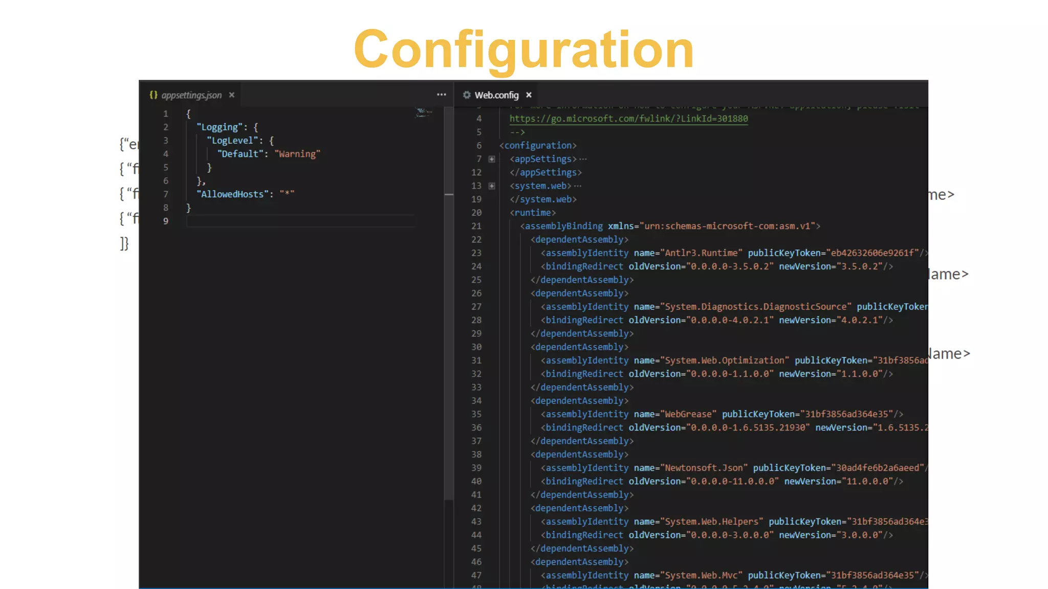 Configuration
JSON XML
 