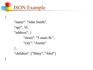 JSON(JavaScript Object Notation) Presentation transcript | PPT