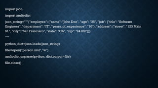 JSON, XML and Data Science introduction.pptx