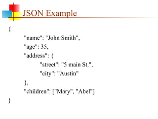 Introduction into JSON data format .ppt