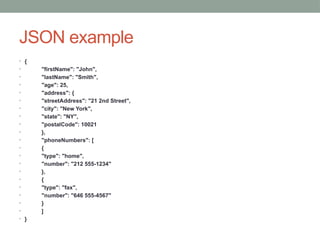 Javascript Object Notation (JSON) - Interchange Format for API | PPTX