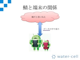 鯖と端末の関係
 鯖だと思いねえ




      データのやり取り
 