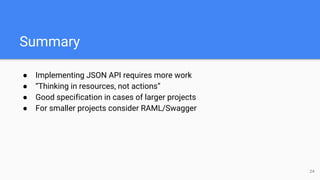 JSON API Specificiation | PPT