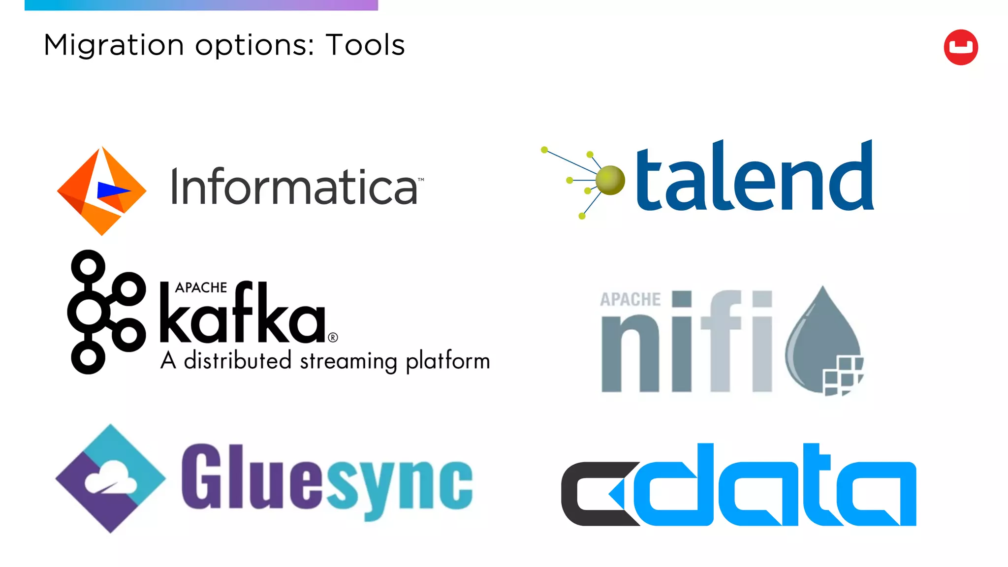 Migration options: Tools
 