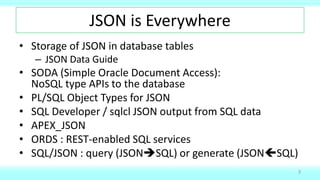 JSON in Oracle 18c and 19c | PPT