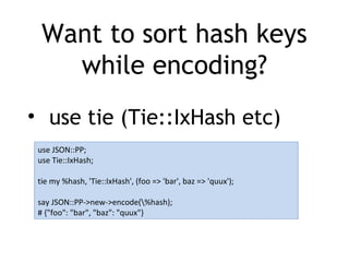 JSON, JSON::PP, and more | PPT