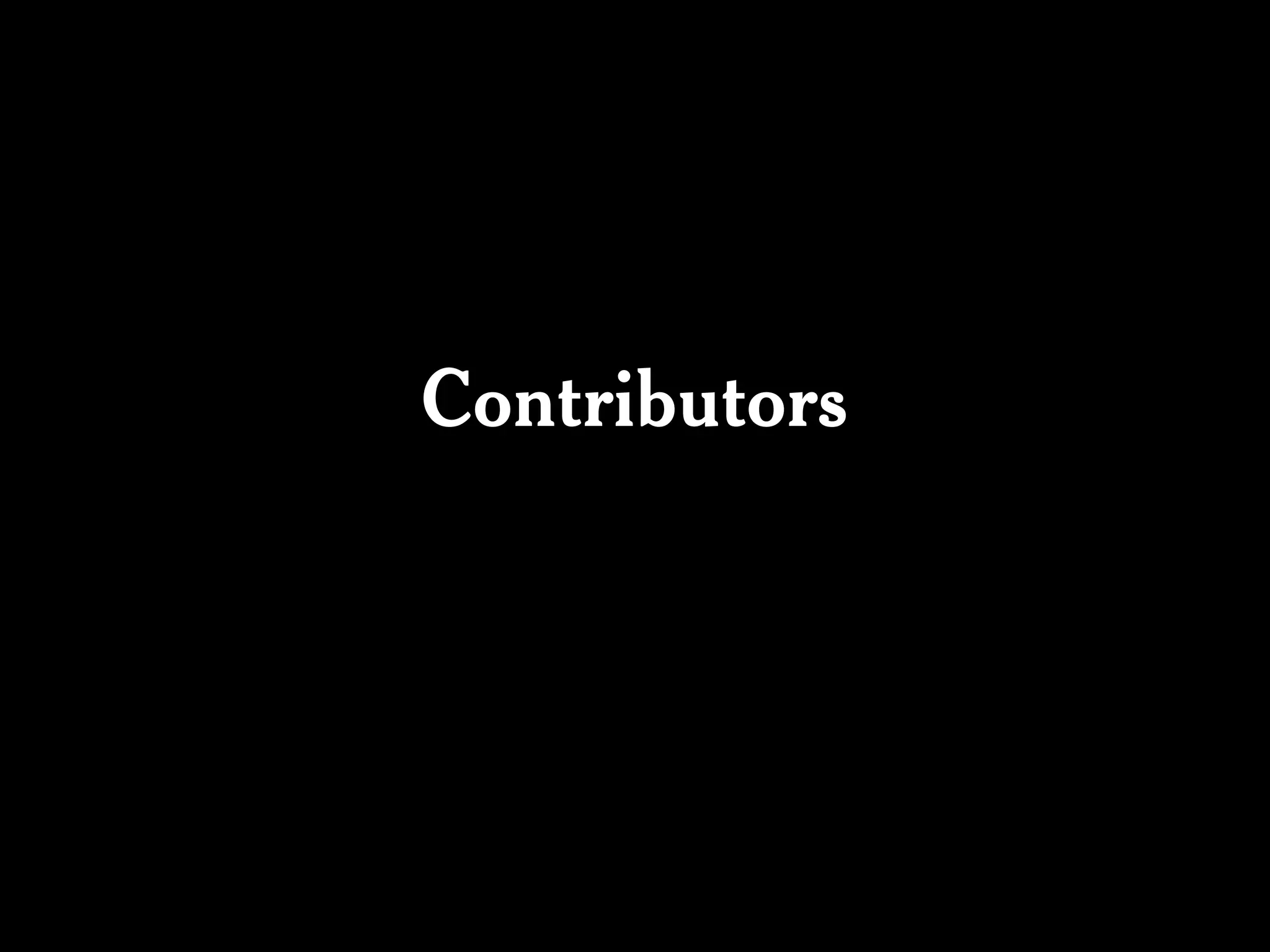 Contributors
 